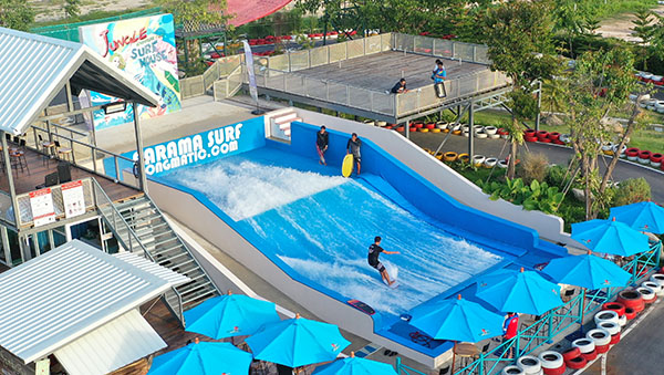 Two-Person Surf Simulator for Resorts