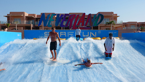 Large Three-Person Surf Simulator for Water Parks